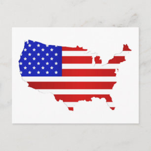 Postale Carte du drapeau américain des États-Unis d'Amériq
