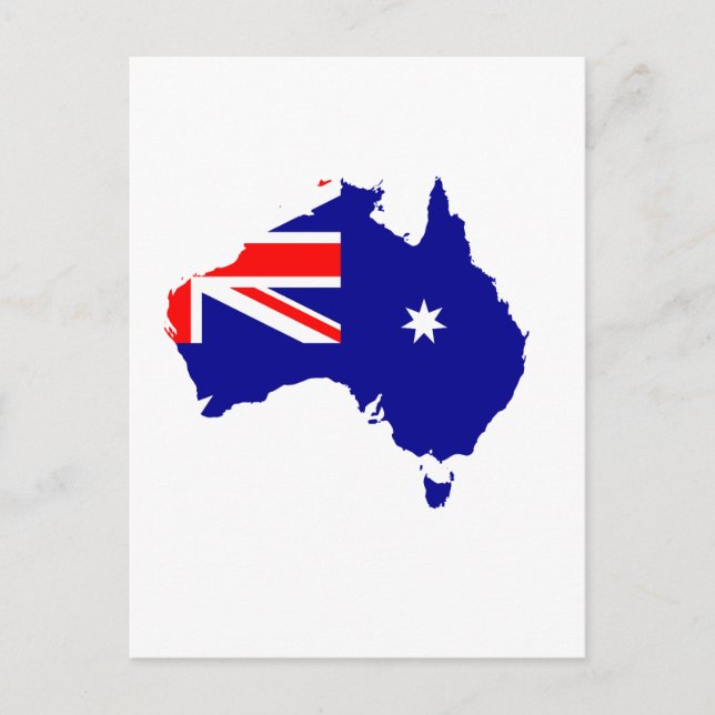 Postale Carte du drapeau australien (Devant)