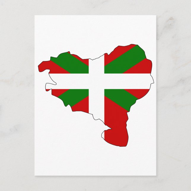 Postale Carte du drapeau basque (Devant)