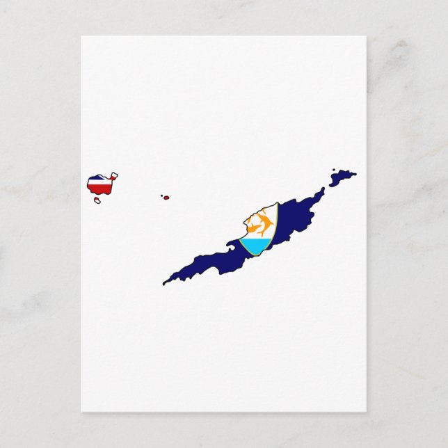 Postale Carte du drapeau d'Anguilla (Devant)