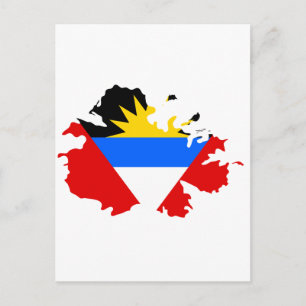 Postale Carte du drapeau d'Antigua