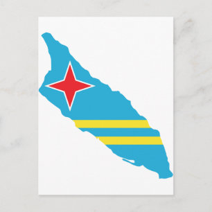 Postale Carte du drapeau d'Aruba