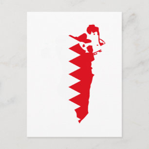 Postale Carte du drapeau de Bahreïn