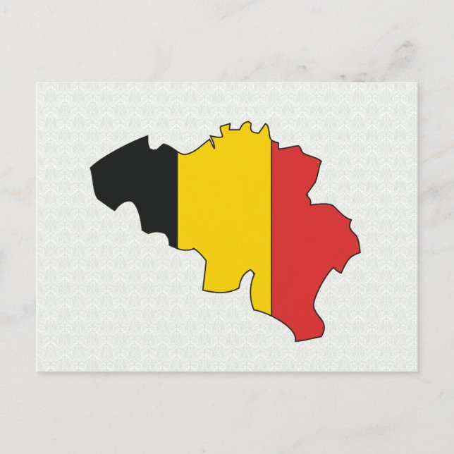 Postale Carte du drapeau de Belgique taille réelle (Devant)