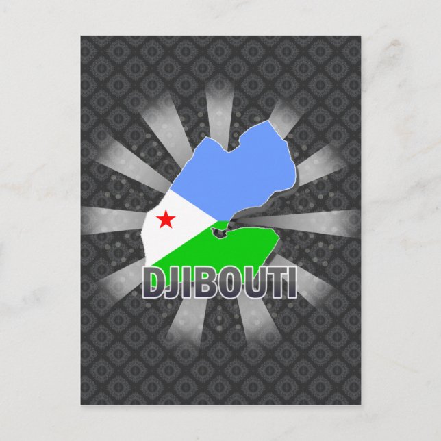 Postale Carte du drapeau de Djibouti 2.0 (Devant)