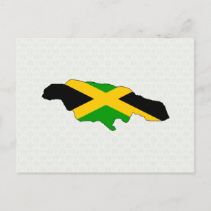 Postale Carte du drapeau de Jamaïque pleine taille