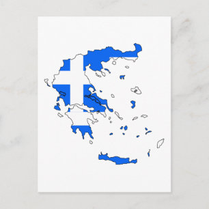 Postale Carte du drapeau de la Grèce