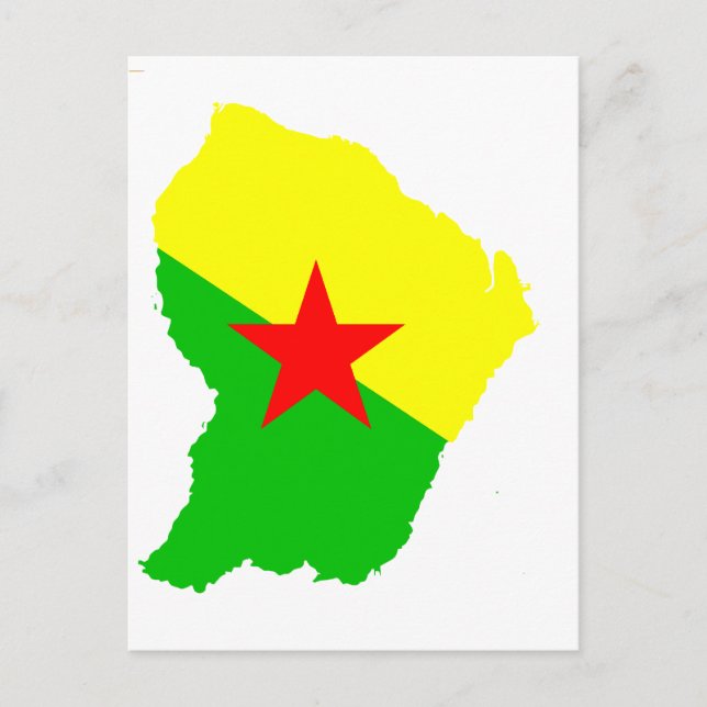 Postale Carte du drapeau de la Guyane française (Devant)