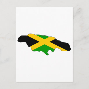 Postale Carte du drapeau de la Jamaïque