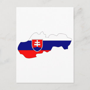 Postale Carte du drapeau de la Slovaquie
