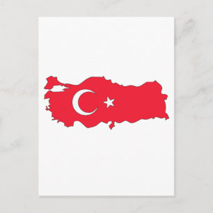 Postale Carte du drapeau de la Turquie