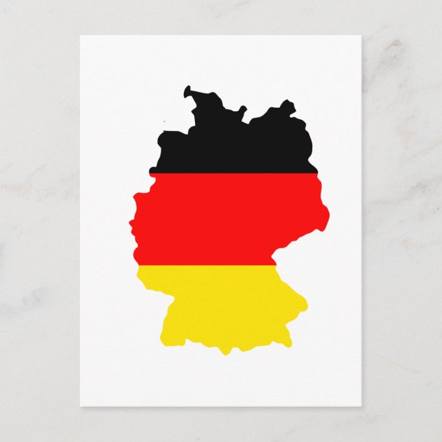 Postale Carte du drapeau de l'Allemagne (Devant)