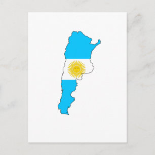 Postale Carte du drapeau de l'Argentine