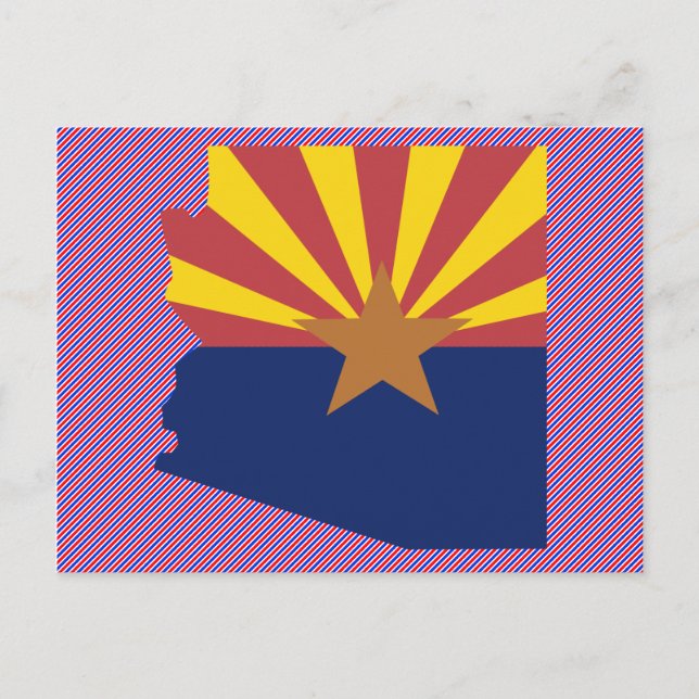 Postale Carte du drapeau de l'Arizona (Devant)