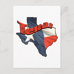 Postale Carte du drapeau de l'état de Texan Lone Star du T