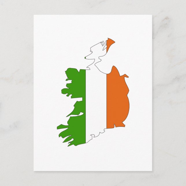 Postale Carte du drapeau de l'Irlande (Devant)
