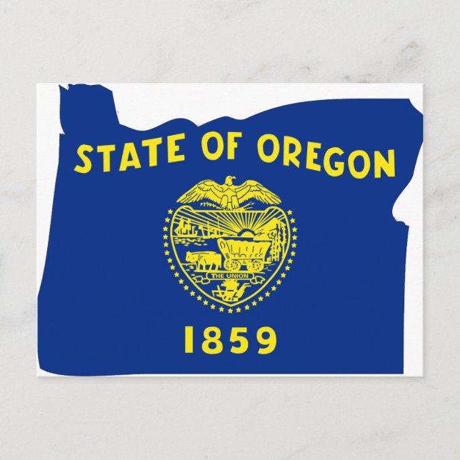 Postale Carte du drapeau de l'Oregon (Devant)