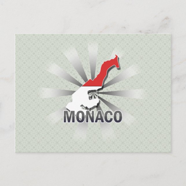 Postale Carte du drapeau de Monaco 2.0 (Devant)
