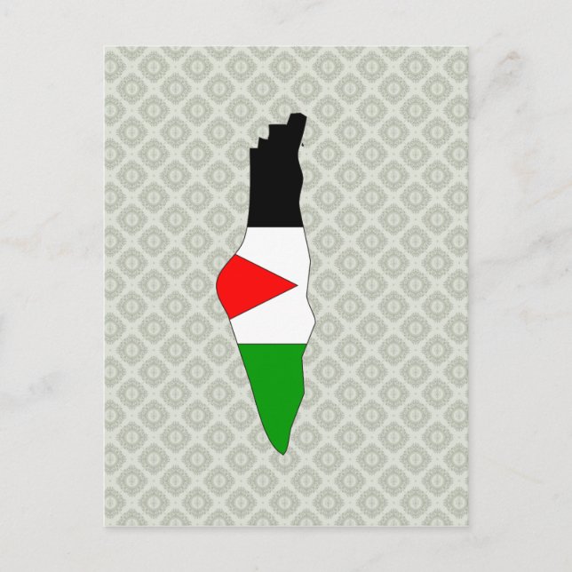 Postale Carte du drapeau de Palestine pleine taille (Devant)