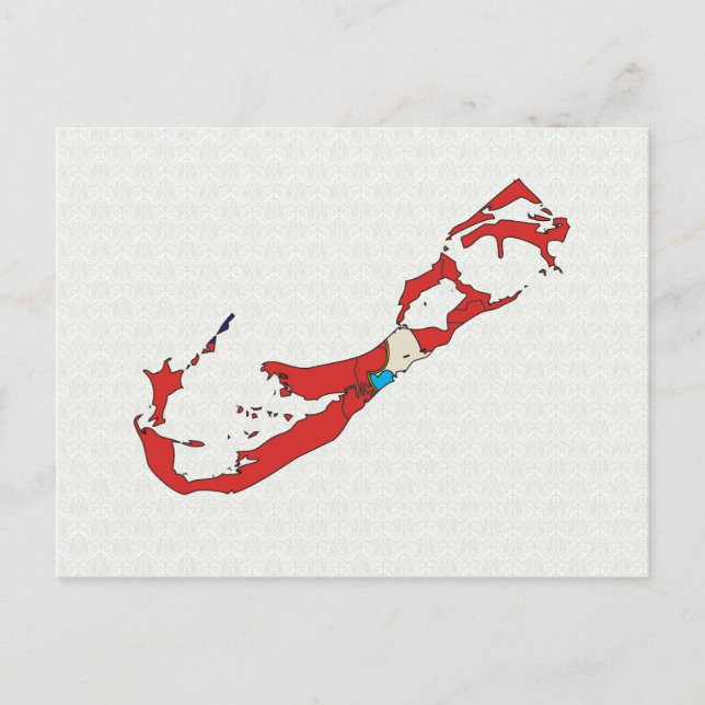 Postale Carte du drapeau des Bermudes pleine taille (Devant)