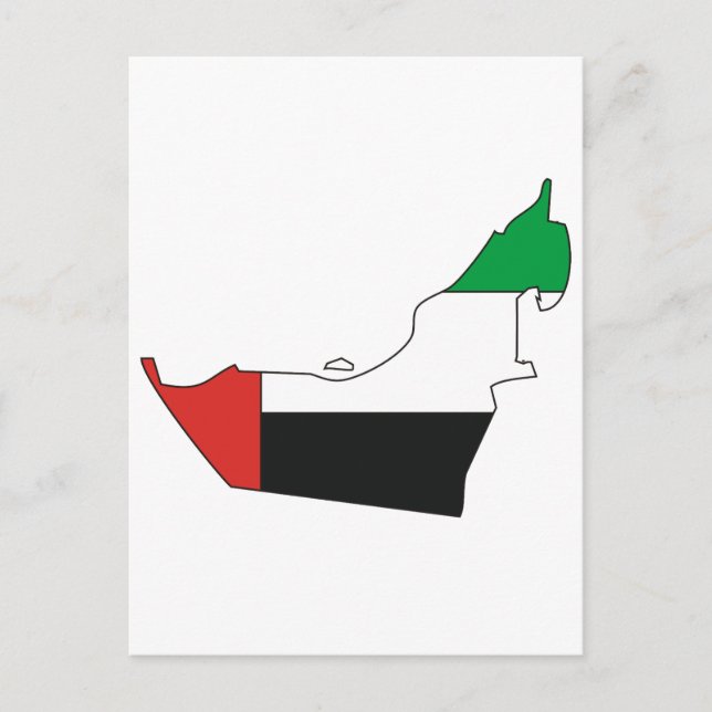 Postale Carte du drapeau des Émirats arabes unis (Devant)