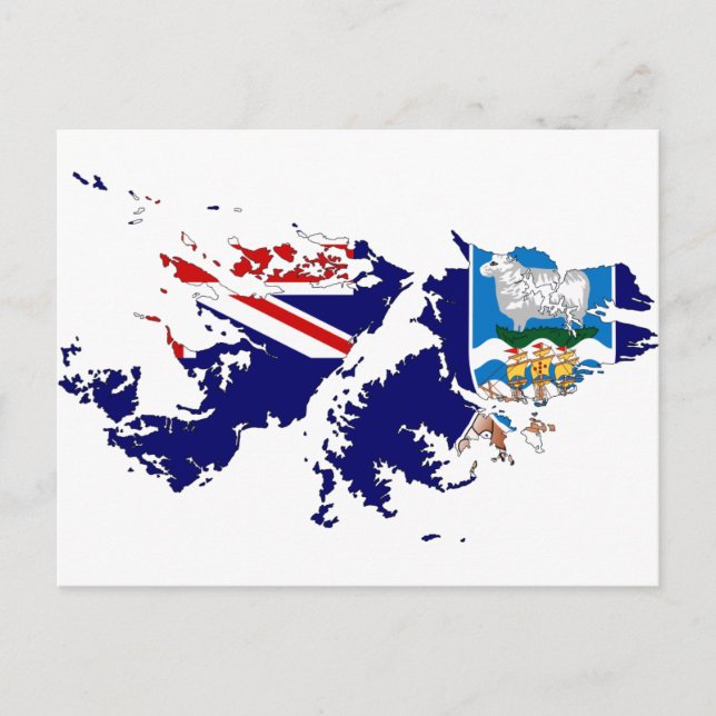 Postale Carte du drapeau des îles Falkland (Malvinas) FK (Devant)