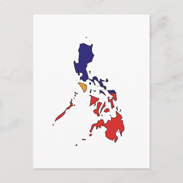 Postale Carte du drapeau des Philippines (Devant)