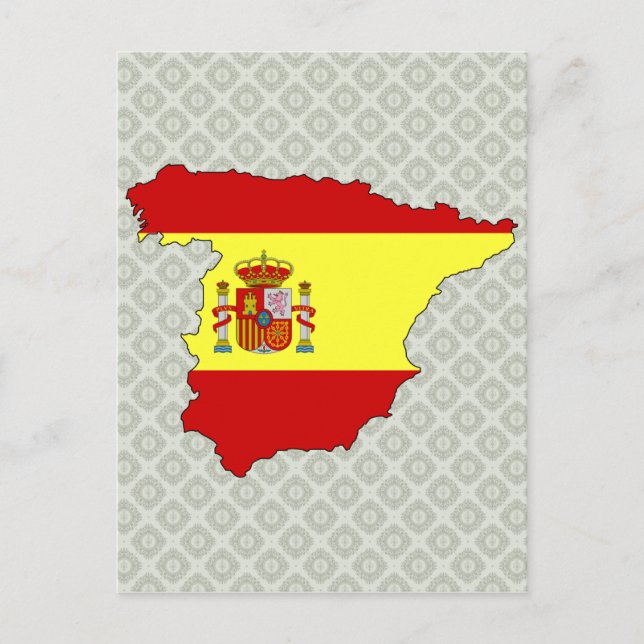 Postale Carte du drapeau d'Espagne pleine taille (Devant)