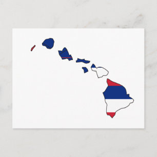 Postale Carte du drapeau d'Hawaii