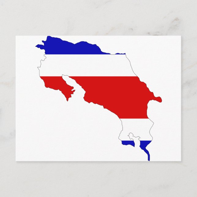 Postale Carte du drapeau du Costa Rica (Devant)