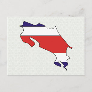 Postale Carte du drapeau du Costa Rica pleine taille