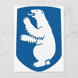 Postale Carte du drapeau du Groenland GL