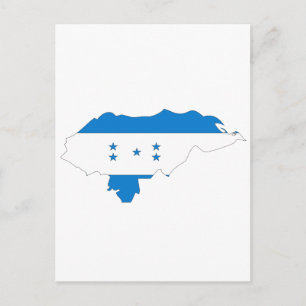 Postale Carte du drapeau du Honduras