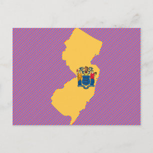 Postale Carte du drapeau du New Jersey