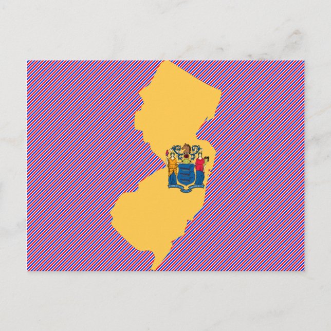 Postale Carte du drapeau du New Jersey (Devant)