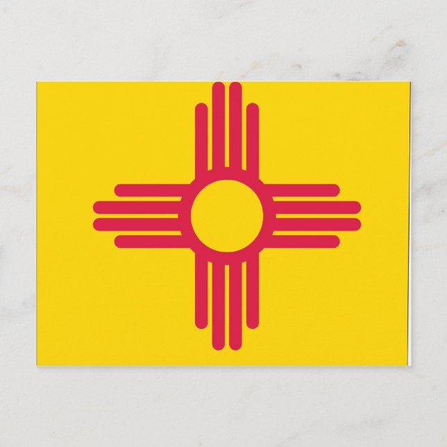 Postale Carte du drapeau du Nouveau-Mexique (Devant)