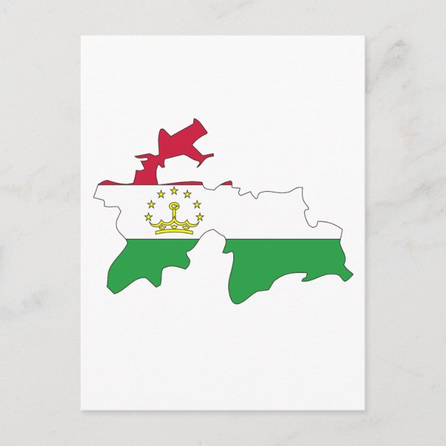 Postale Carte du drapeau du Tadjikistan (Devant)