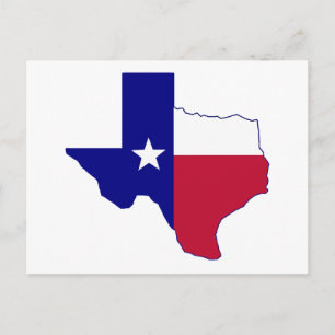 Postale Carte du drapeau du Texas