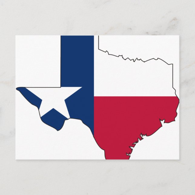 Postale Carte du drapeau du Texas (Devant)