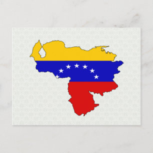 Postale Carte du drapeau du Venezuela pleine taille