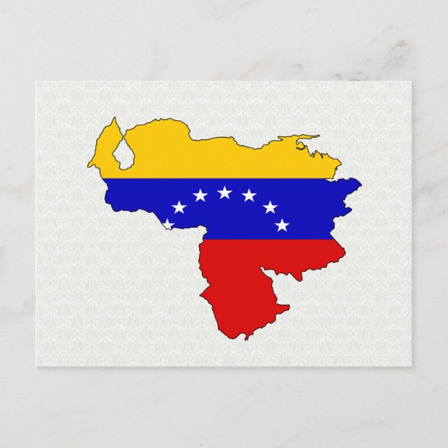 Postale Carte du drapeau du Venezuela pleine taille (Devant)