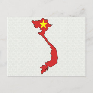 Postale Carte du drapeau du Vietnam pleine taille