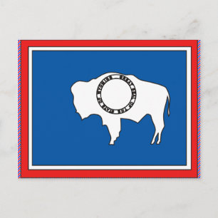 Postale Carte du drapeau du Wyoming