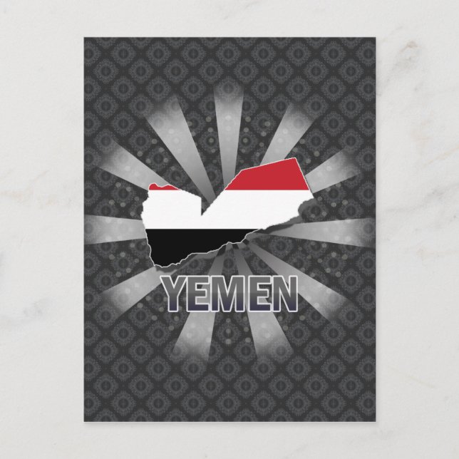 Postale Carte du drapeau du Yémen 2.0 (Devant)