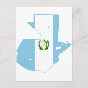 Postale Carte du drapeau guatémaltèque GT
