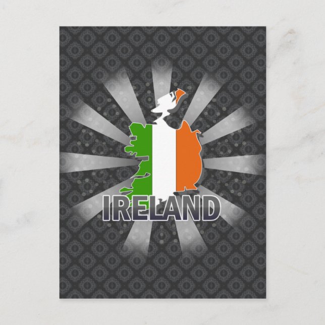 Postale Carte du drapeau irlandais 2.0 (Devant)