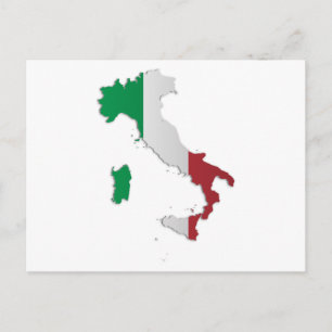 Postale Carte du drapeau italien