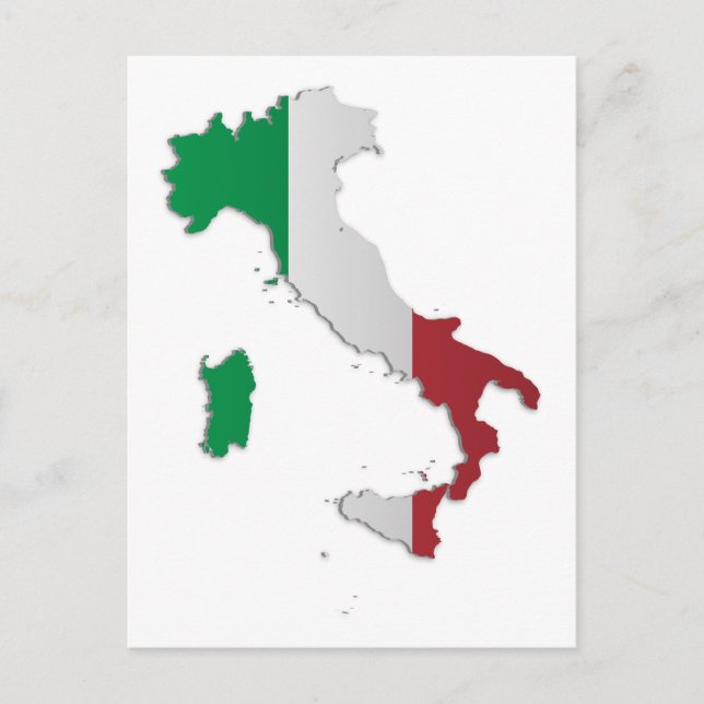 Postale Carte du drapeau italien (Devant)