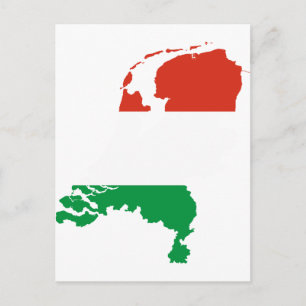 Postale Carte du drapeau néerlandais de Pays-Bas