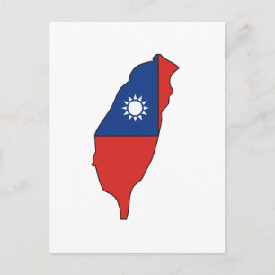 Postale Carte du drapeau taïwanais